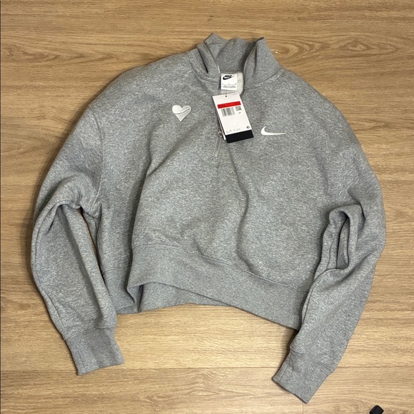 Nike Tops - Heartbreak Run Club x Nike Women's Heather Gray Quarter-Zip Sweatshirt